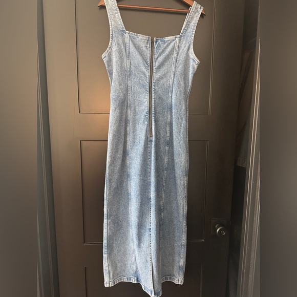 Abercrombie & Fitch Blue Denim Midi Dress - Picture 3 of 5